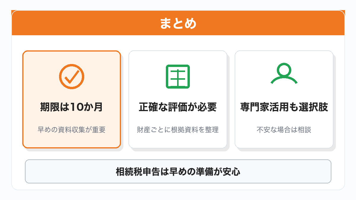 相続税申告書の書き方のまとめ図解