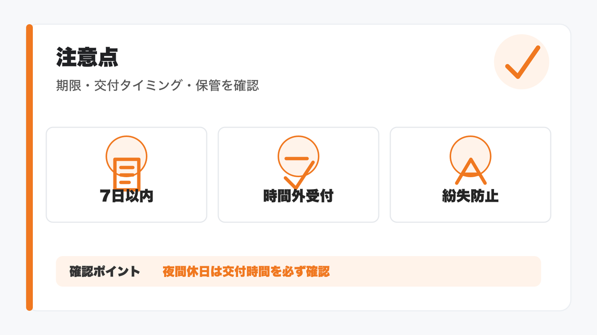 火葬許可証に関する注意点の図解