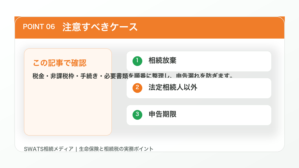 注意すべきケースの図解
