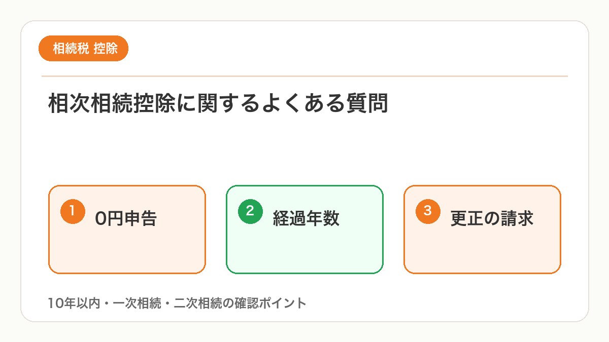相次相続控除に関するよくある質問を図解