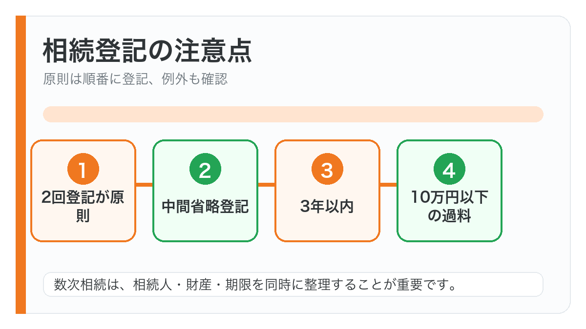 数次相続の相続登記の図解