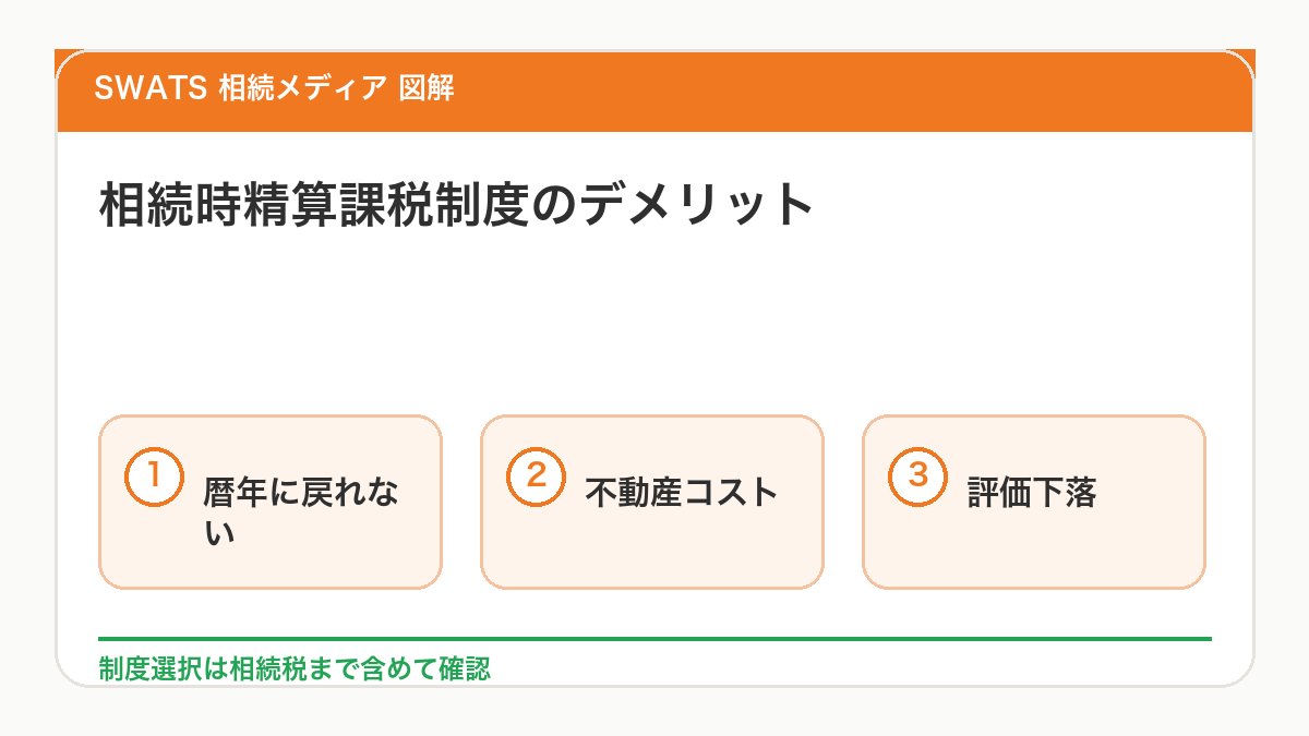 相続時精算課税制度のデメリットと注意点を図解