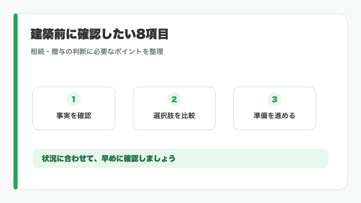 親の土地に家を建てる前の確認項目